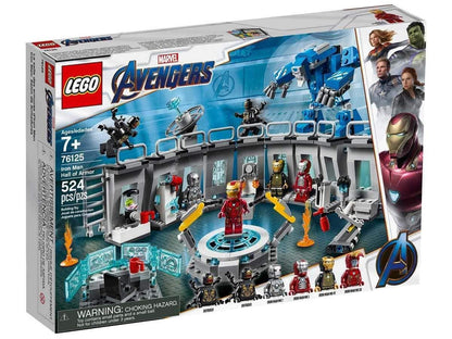 LEGO Marvel Avengers Iron Man Hall of Armor 76125 Building Kit Tony Stark Iron Man Suit Action Figures (524 Pieces)