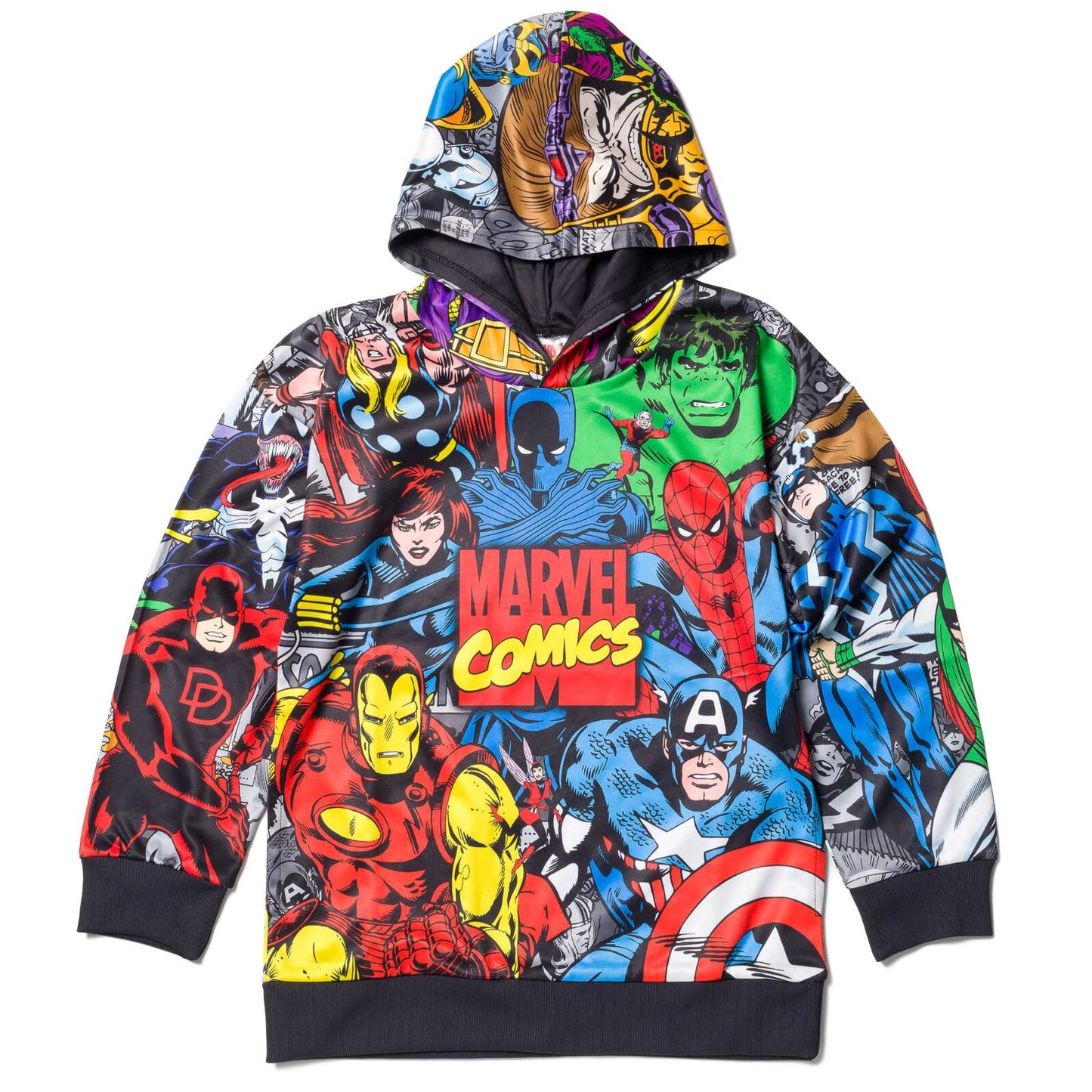 Marvel Avengers Spider-Man Venom Iron Man Toddler Boys Fleece Pullover Hoodie Multicolor 3T