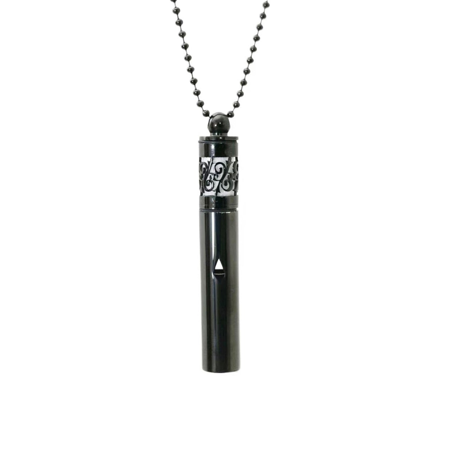 VICUSSE Stainless Steel Breathing Necklace for Women & Men Essential Oil Diffuser Necklace for Anxiety (B)
