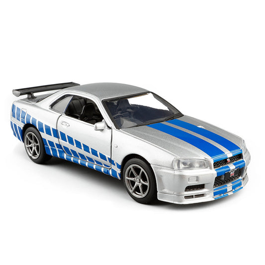 Nissan GTR R34 Alloy Car Model - Metal