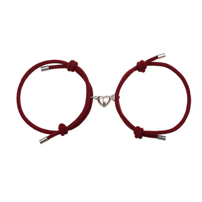 Alloy Love Magnet Suction Couple Bracelet birthday valentine romance gift