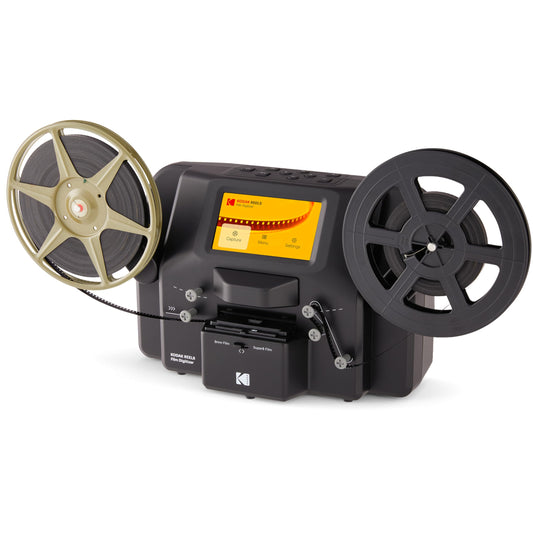 KODAK REELS 8mm & Super 8 Films Digitizer Converter with Big 5” Screen Scanner Converts Film Frame by Frame to Digital MP4 Files for Viewing Sharing & Saving on SD Card for 3” 4” 5” 7” and 9” Reels