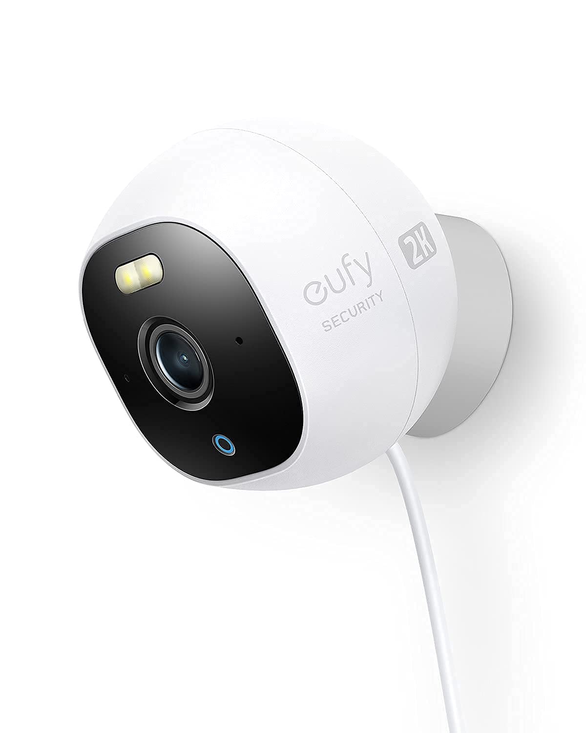 eufy Security Outdoor Cam E220 All-in-One Outdoor Security Camera with 2K Resolution Spotlight Color Night Vision No Monthly Fees Wired Camera IP67 Weatherproof Motion Only Alert(Renewed)