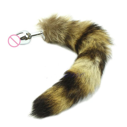 Metal Stainless Steel Adult Toy with Raccoon Tail couple date night gift