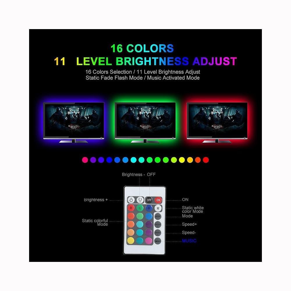 USB 2M LED Ambient Music Rhythm Light Strip