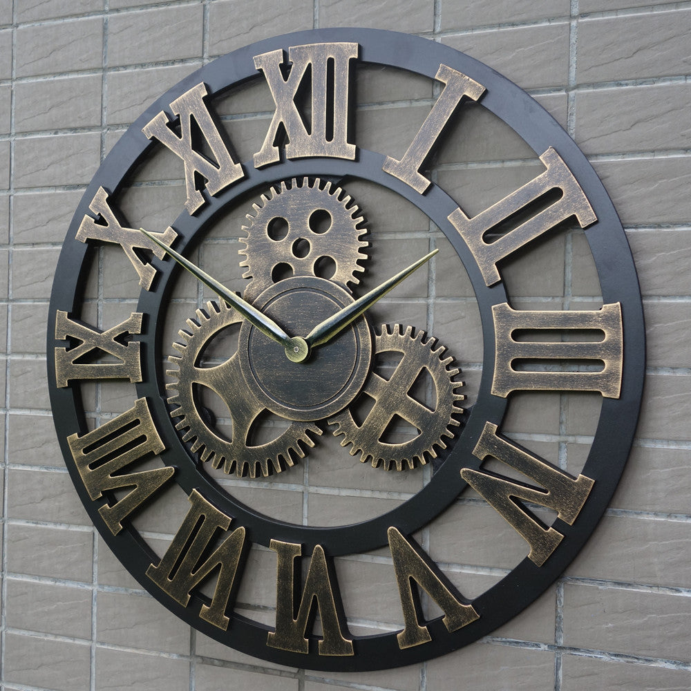 Industrial Gear Wall Clock Vintage style