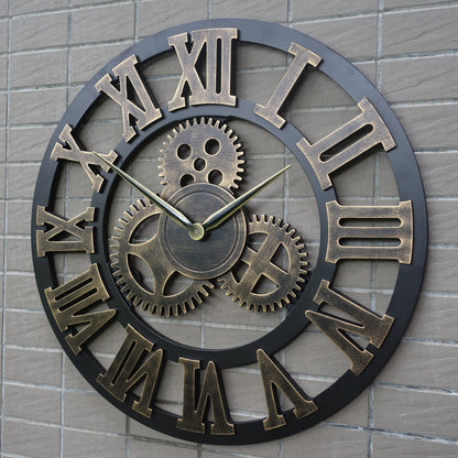 Industrial Gear Wall Clock Vintage style