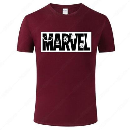 Marvel Printed Cotton Men's T-Shirt - Fashionable Street Style