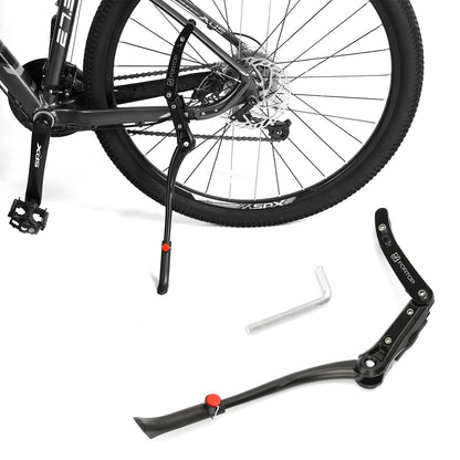 Bike Kickstand Adjustable Aluminum Alloy Bicycle Support Kick Stand Fit for 22 24 26 27.5 29 Inch Mountain Bike/BMX/MTB/City Commuter Bike/Sports Bike/Adult Bike/Road Bike