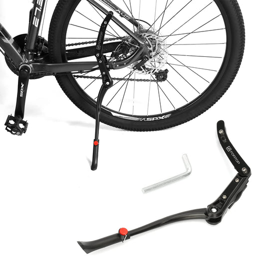 Bike Kickstand Adjustable Aluminum Alloy Bicycle Support Kick Stand Fit for 22 24 26 27.5 29 Inch Mountain Bike/BMX/MTB/City Commuter Bike/Sports Bike/Adult Bike/Road Bike