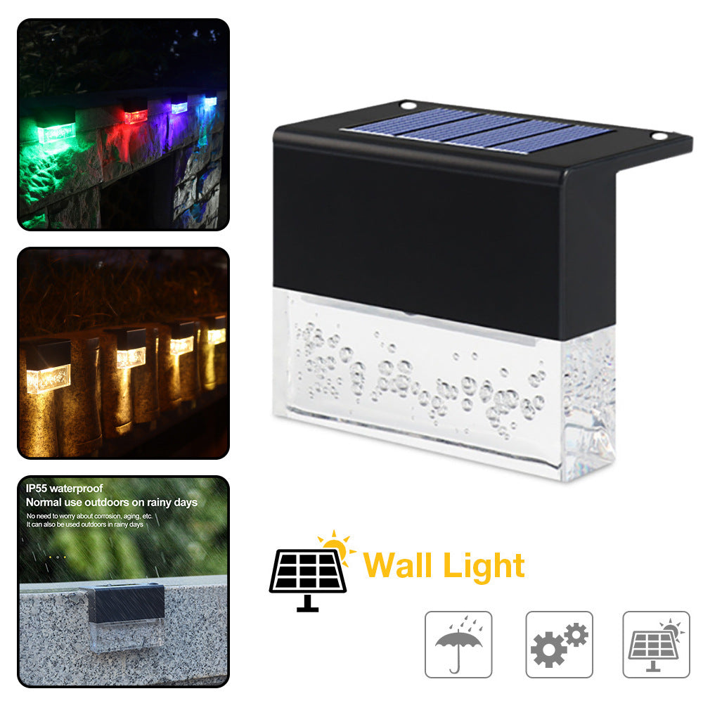 Solar powered Waterproof New RGB LED Solar Light Step Fence Light