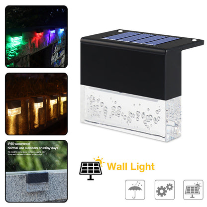 Solar powered Waterproof New RGB LED Solar Light Step Fence Light