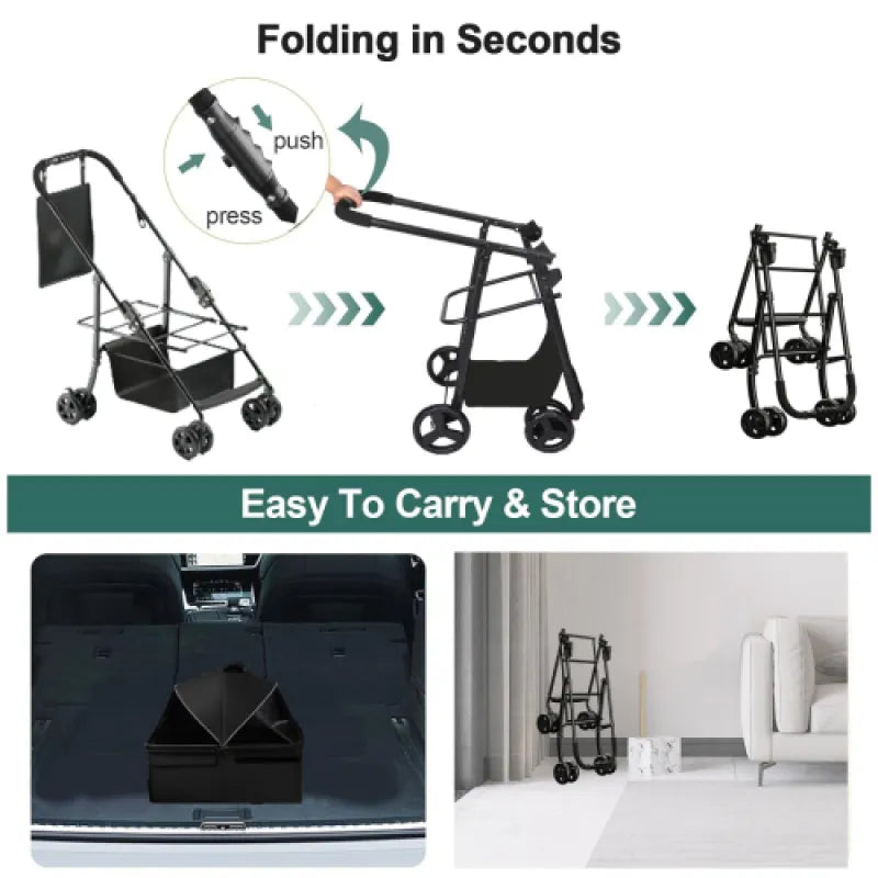 Pet Folding Stroller trolley cat dog travel outdoor