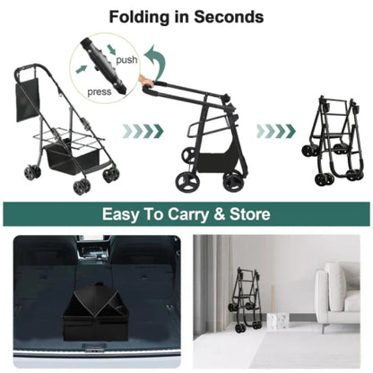 Pet Folding Stroller trolley cat dog travel outdoor