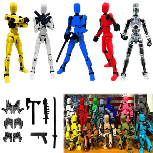 Rugwun 2025 New Titan 13 Action Figure Multi-Jointed Movable Robot Action Figure 3D Printed Action Figure Nova 13 Action Figure 13 Action Figures Desktop Decorations for Kids Adult (5pcs)