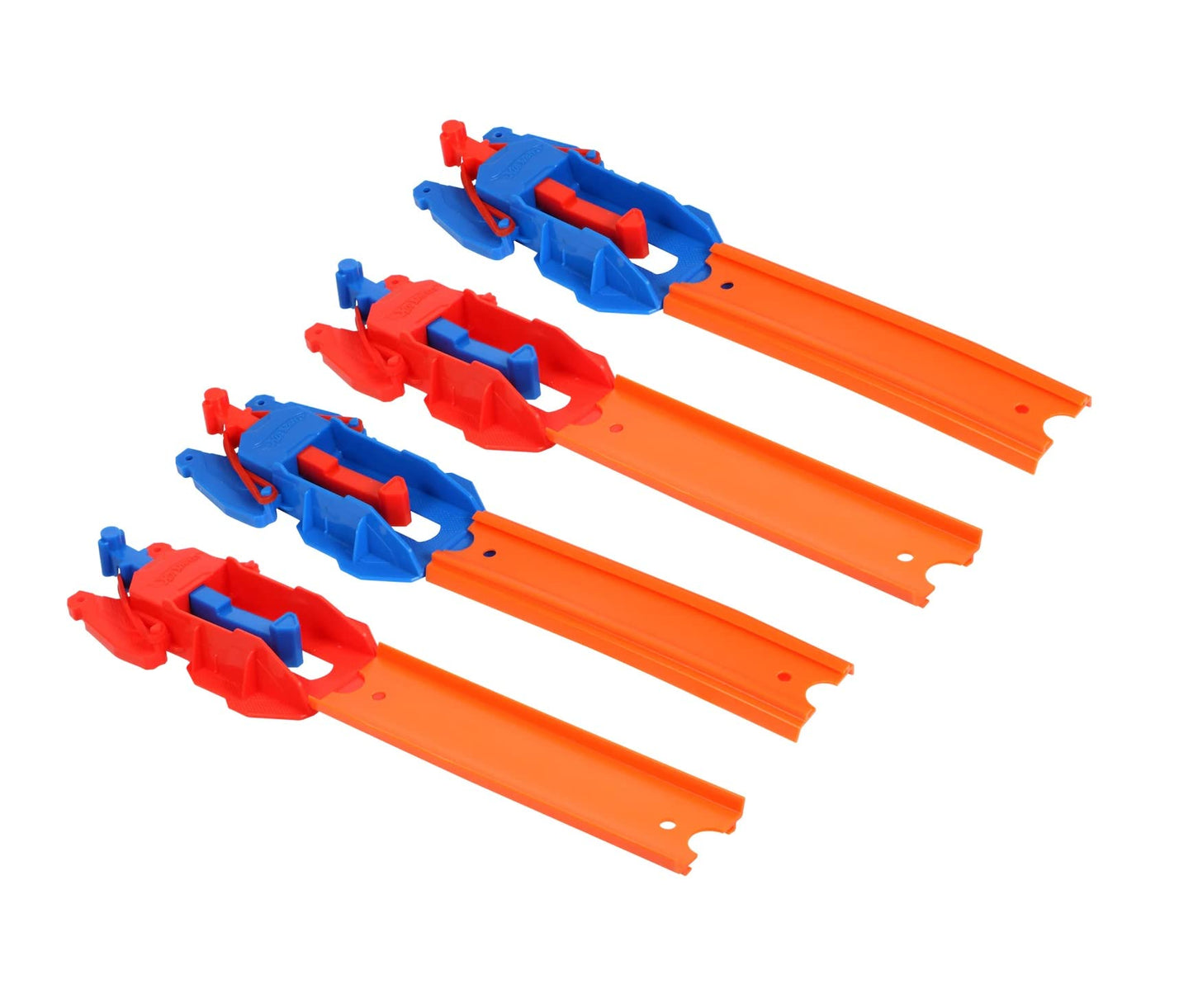 Hot Wheels Tracks Expansion Packs Track Pieces & Connectors 2 Blue 2 Red (Launcher) One Size