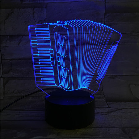 3D Guitar + other Musical instruments Model Night Light with USB and Battery