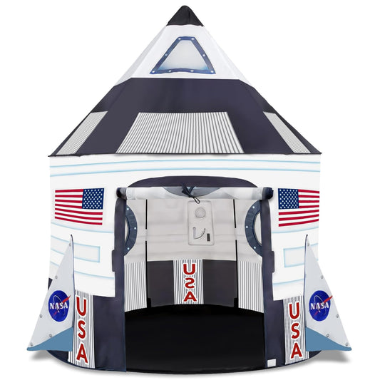 Kids Tent Indoor Pop up Play Tent for Kids Outer Space Party Decorations & Space Toys for Ages 4-12 Indoor & Outdoor Playhouse Tent Spaceship Tent for Space Birthday Decoration