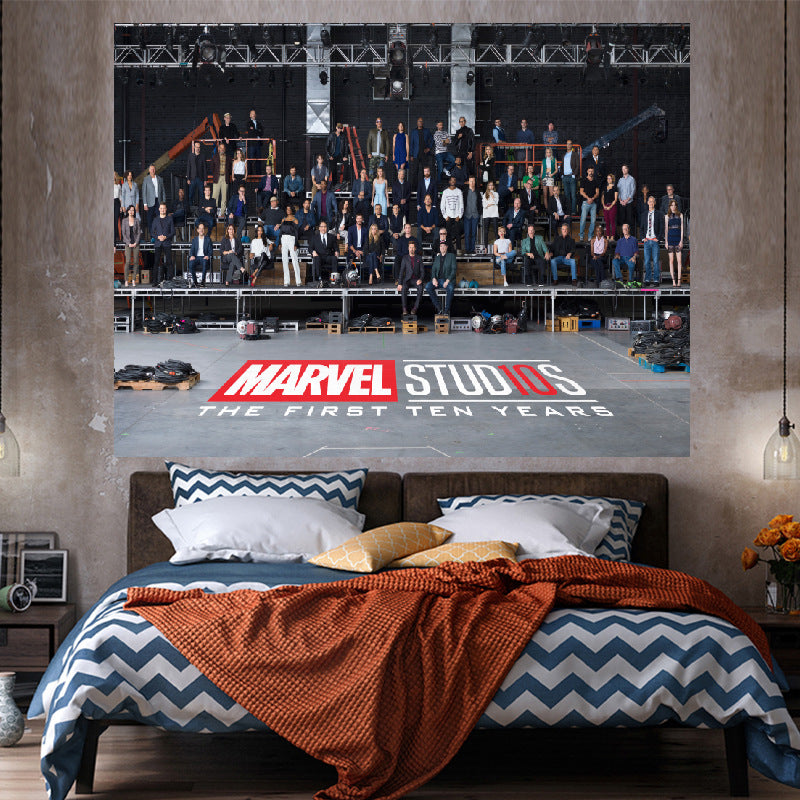 Marvel 10th Anniversary Actor Photo Kraft Paper Poster