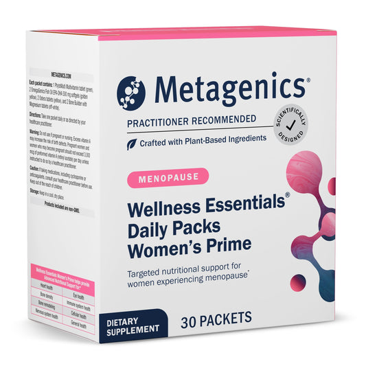 Metagenics Wellness Essentials Womens Prime - Menopause Support* - Daily Multivitamin Packets - Womens Multivitamins - Bone Density Support* - Omega-3 Fatty Acids - Non-GMO & Gluten Free - 30 Packets
