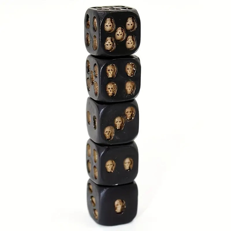 5pcs Set Unique Balanced Skull Dice for Events