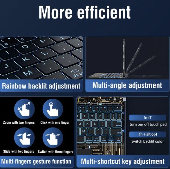 Apple iPad 360° Swivel Bluetooth Keyboard Clear Case