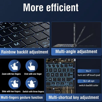 Apple iPad 360° Swivel Bluetooth Keyboard Clear Case