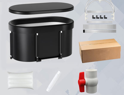 Portable Folding Bathtub Barrel 115x57x55cm
