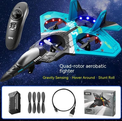 Children's Remote Control Aircraft V17 Fighter Drone Drop-resistant Foam Fixed Wing Glider Stunt