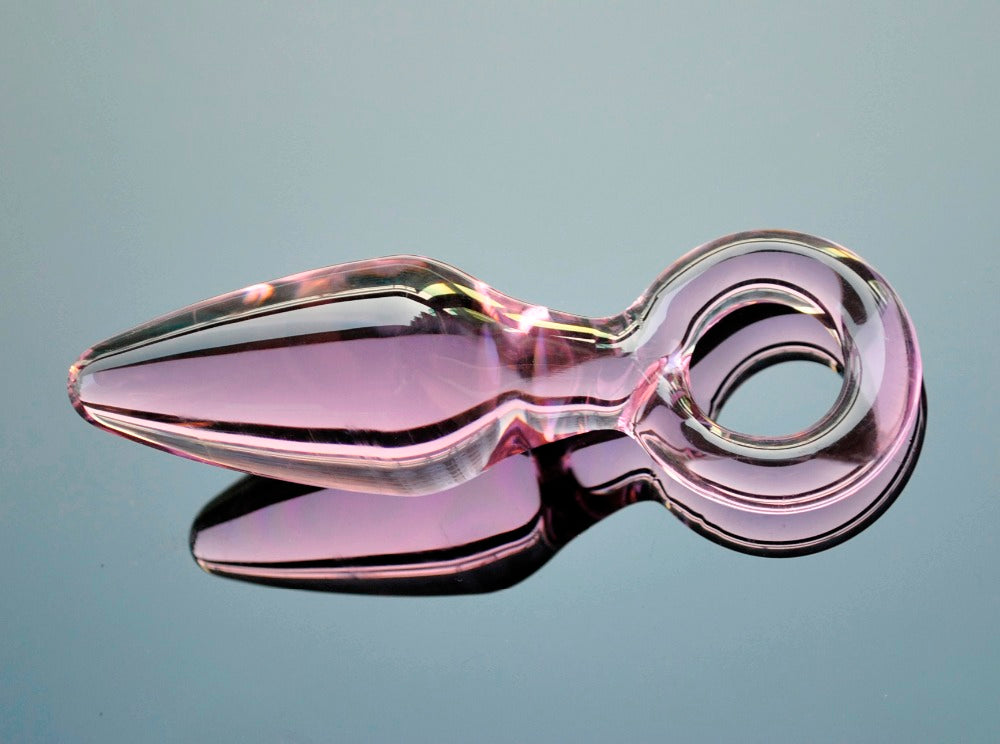 38mm Pink Phallus Glass Anal Dildo Adult Toy couple date night gift