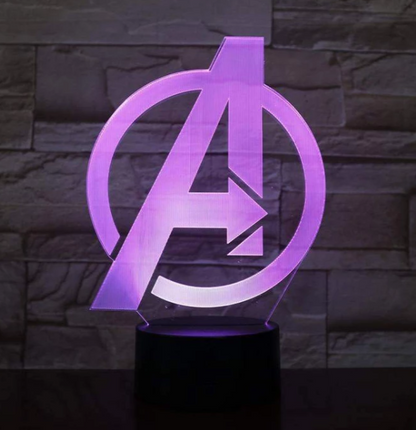 Marvel Avengers 3D Colorful LED Night Light HOME DECOR with remote control