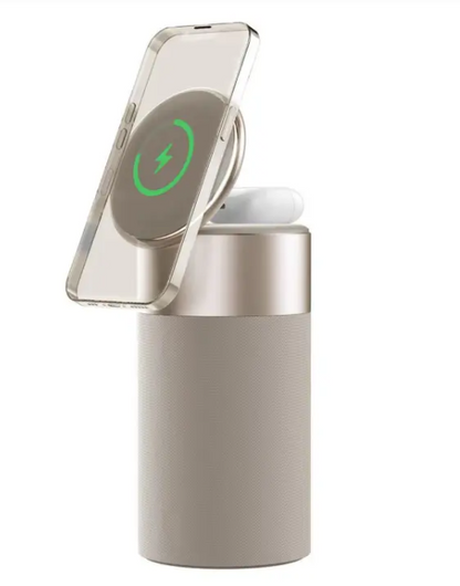 iPhone Airpod Dock Charger Sync 3-in-1 Station Bluetooth Speaker With Touch Lamp