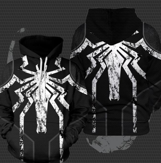 Marvel Venom Spiderman Hoodie Sweatshirt JACKET