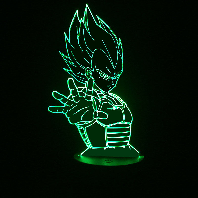 Vegeta 3D Dragon Ball Decor Light, LED Table Lamp
