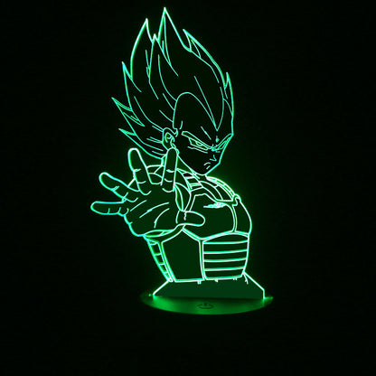 Vegeta 3D Dragon Ball Decor Light, LED Table Lamp