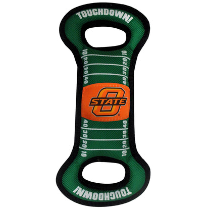 Pets First NCAA Football Field Dog Toy with Squeaker. - OKLAHOME State Cowboys - for Tug Toss and Fetch. - Tough& Durable PET Toy
