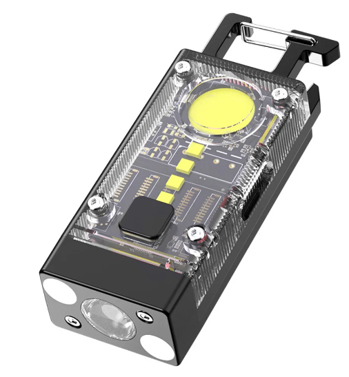 Mini Solar LED Flashlight - Compact Keychain Light (One)