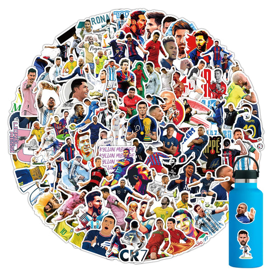104pcs Soccer Star Stickers Vinyl Decal Sticker