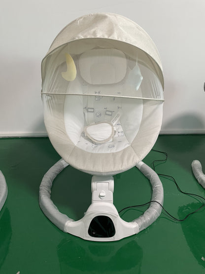 Electric Baby Rocking Chair Cradle metal frame Bluetooth control RC