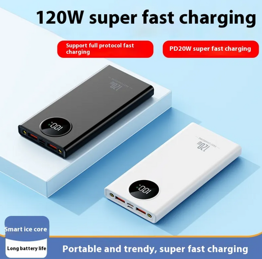 Super Fast Charge Power Bank PD 120W FAST CHARGING 10000 20000MAH BATTERY DISPLAY