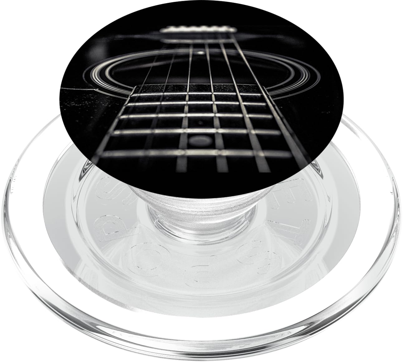 Black Acoustic Guitar PopSockets MagSafe PopGrip for iPhone