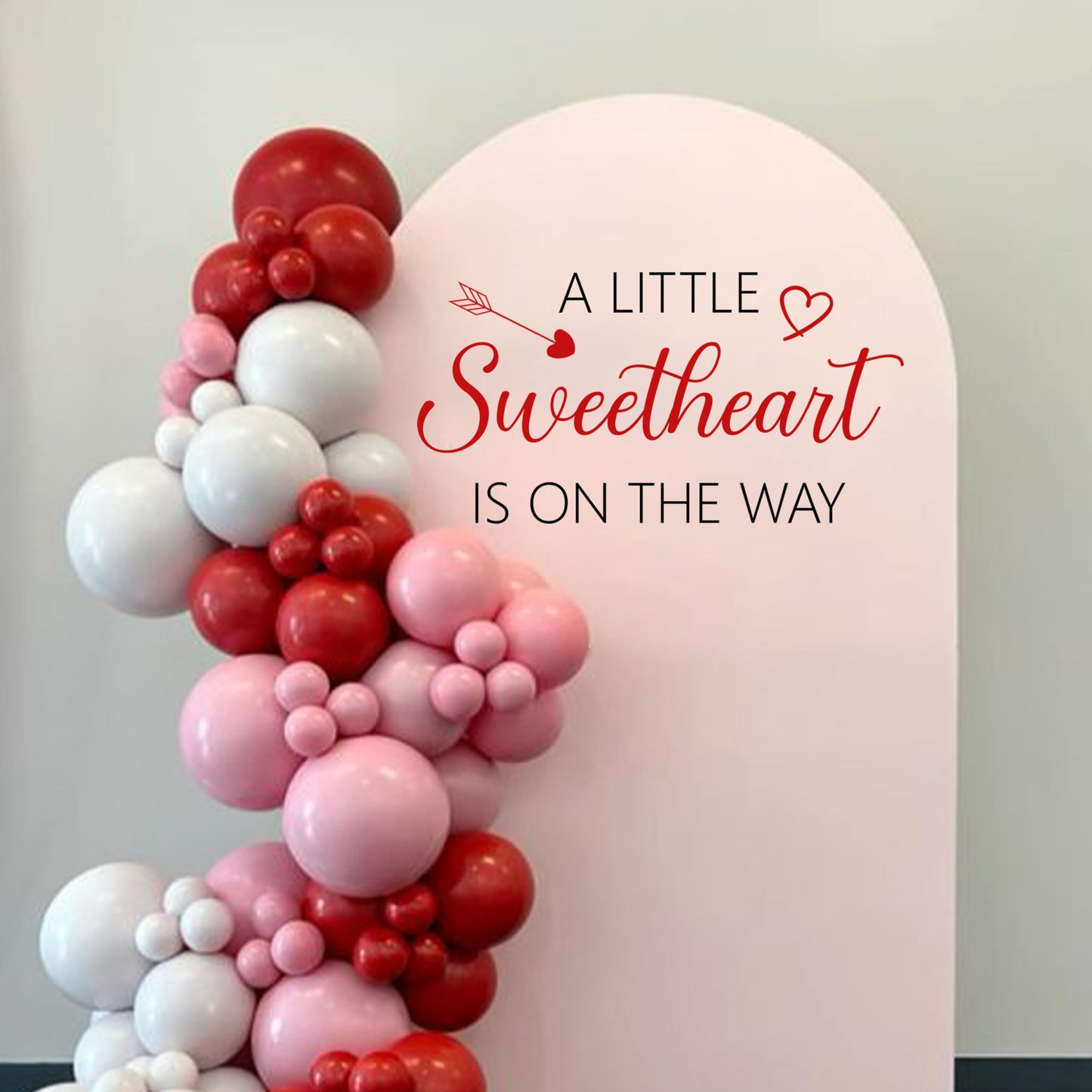 Gostman A Little Sweetheart is On The Way Decal - A Little Valentine is On The Way Baby Shower DecorationValentine Theme Partty SuppliesSweetheart Sign Decor (Sweetheart Decal)