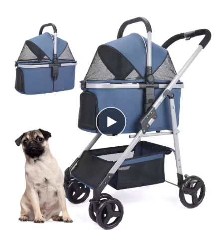 Pet Folding Stroller trolley cat dog travel outdoor