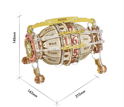 Wooden Calendar Clock Puzzle TIME