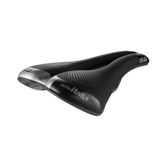 Selle Italia S 5 Superflow Road Bike Saddle Hi-Viz - Comfortable Gel Bike Seat for Commuting Fitness City and Leisure Biking - Road Bike Seat for Men and Women Black 255 x 160mm 325g (SI510838)