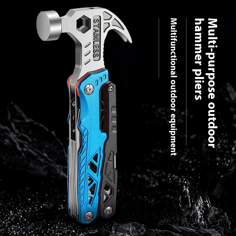 Folding Tool Set screwdriver hammer plier