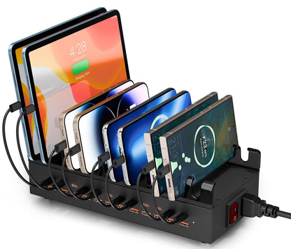 Fast USB Charging Station for Multiple Devices Brifara 300W 24 Ports USB Charger Block for Apple Devices Ipad Multiple USB Power Strip for Family Classroom Party