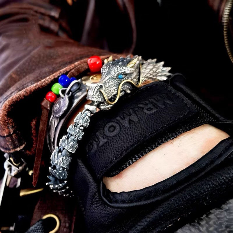 Vintage Handmade Dragon Bracelet for Men