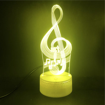 3D Guitar + other Musical instruments Model Night Light with USB and Battery