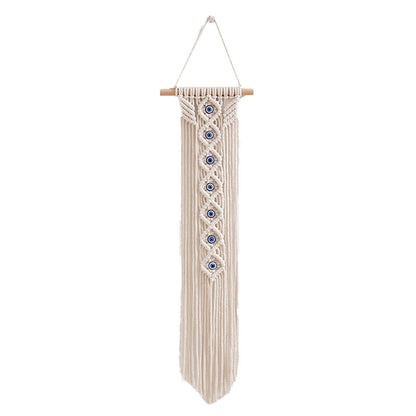 Handcrafted Cotton Rope Tapestry - Evil Eye Wall Home Decor